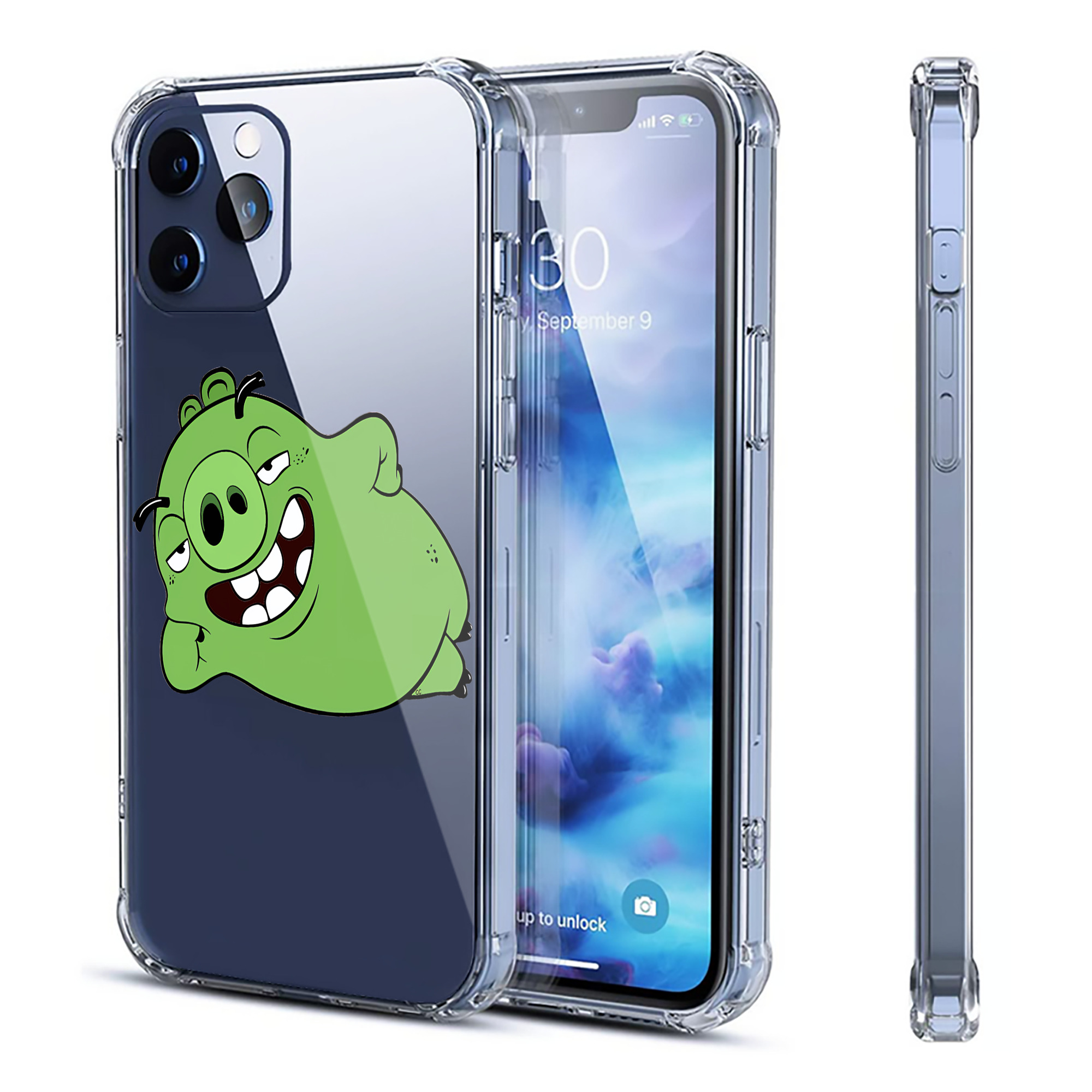 （画像用） Angry Birds アングリーバード 【iPhone 12シリーズ対応】透明スマホケース（クリアソフトケース）
